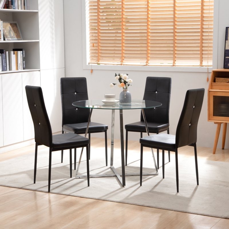 Glass Top Dining Set