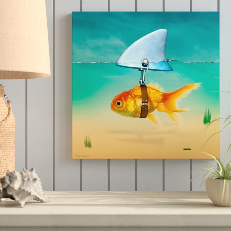 " Gold Fish " by Mark Ashkenazi Print on Canvas