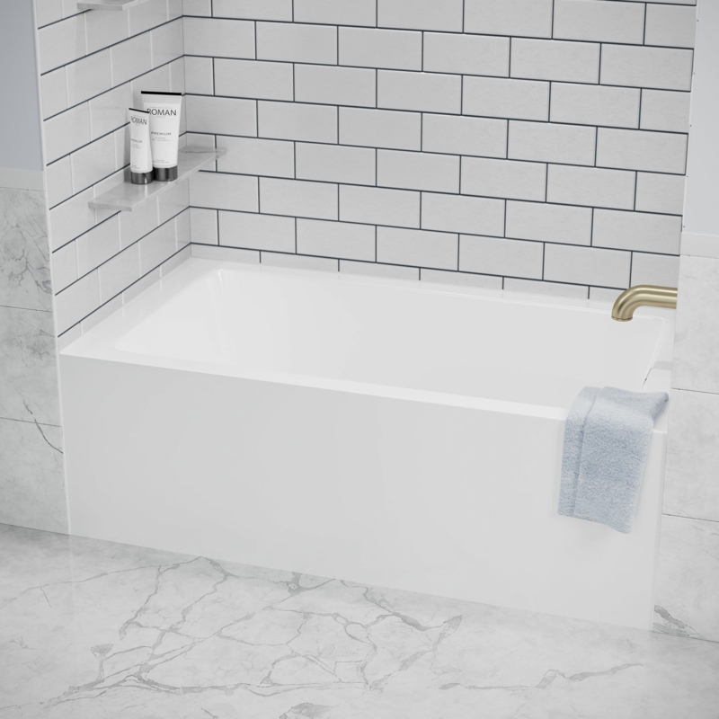 Grayley 60'' x 32'' Alcove Soaking Acrylic Bathtub