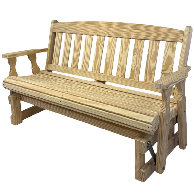 Heavy Duty 800 Lb Mission Treated Porch Glider Bench, 4ft