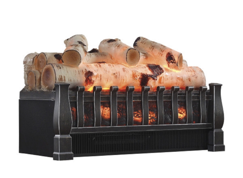 Isaira 20-In Birch Electric Fireplace Log Set in Faux Birch - Fan-forced - 400 SQ. FT.