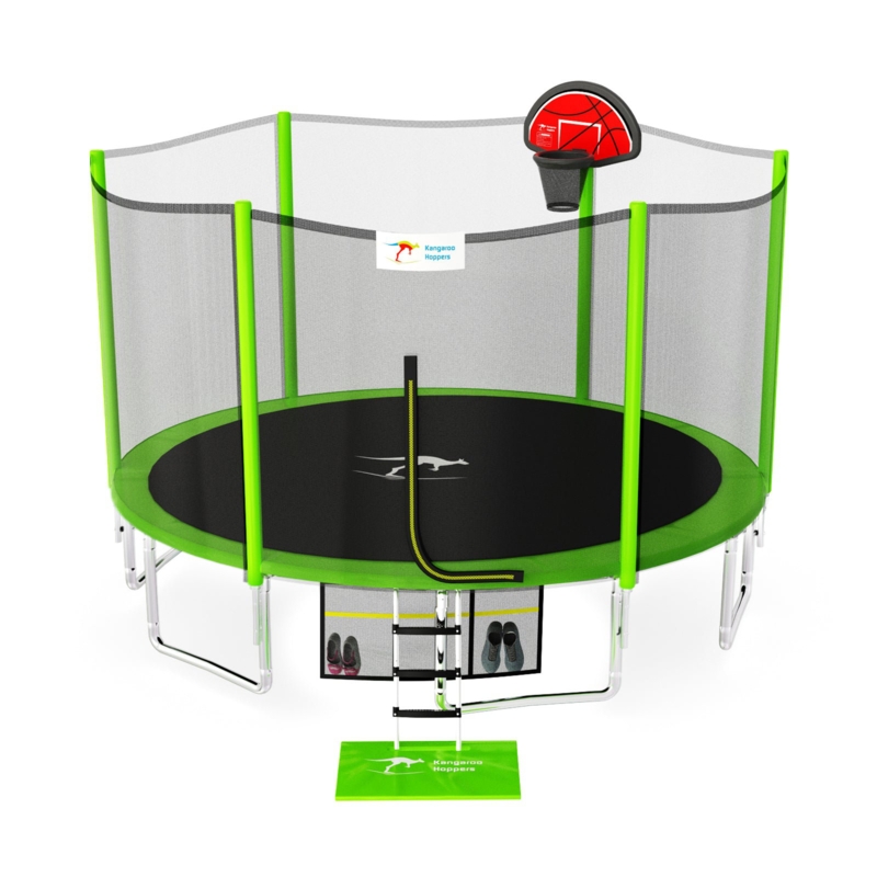 Kangaroohoppers 15' Round Backyard Trampoline with Safety Enclosure