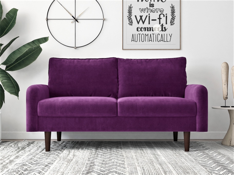Kendall 58" Round Arm Sofa Loveseat