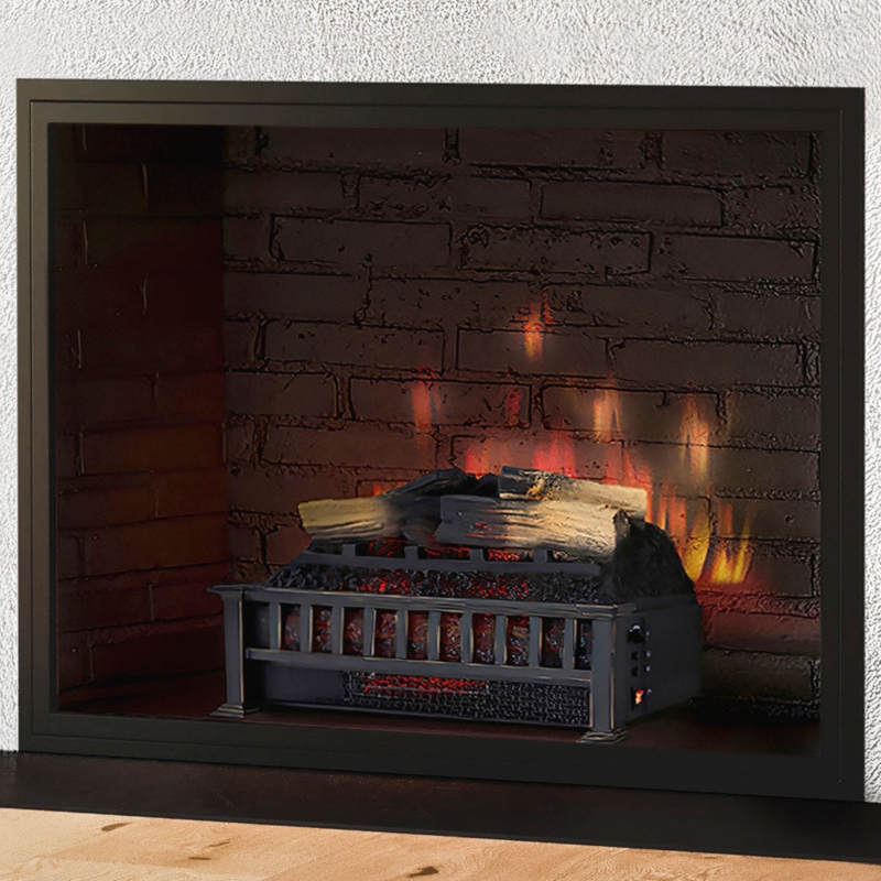*KIT* Infrared Electric Log Set Heater + Fireplace Crackler Sound Maker