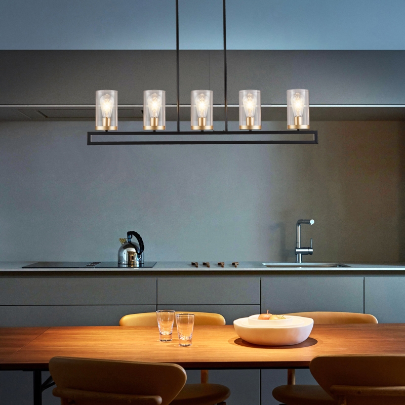 Ledon 5 - Light Dimmable Kitchen Island Chandelier