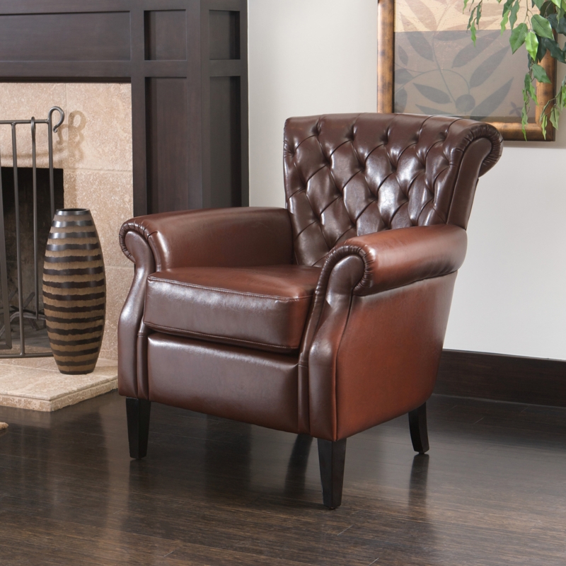 Lemke Faux Leather Club Chair