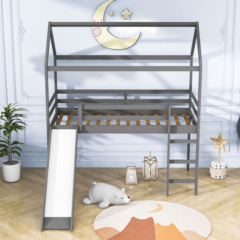 Melisa Twin Loft Bed with Slide