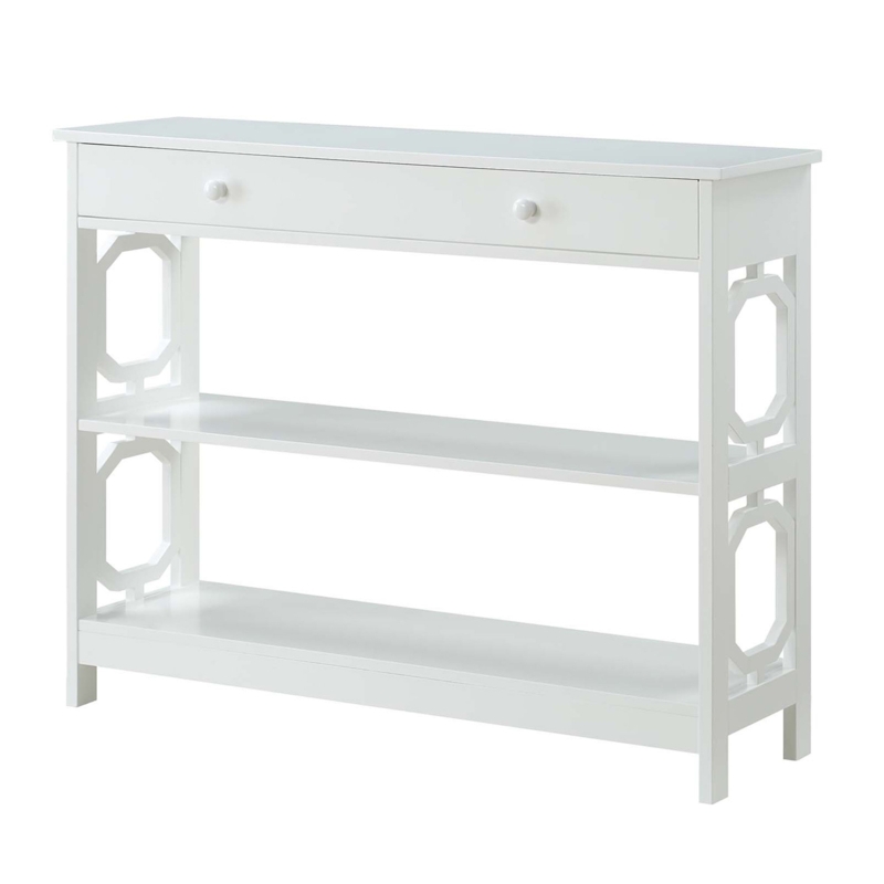 Minier 1-Drawer Console Table with Shelves