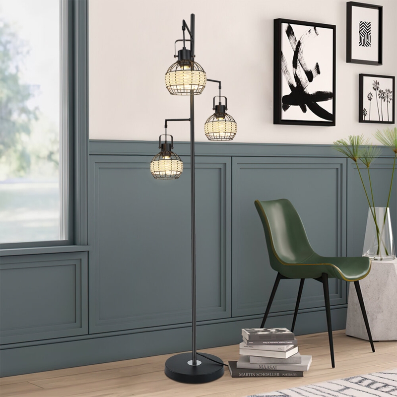 Mullikin 69'' Black Tree Floor Lamp