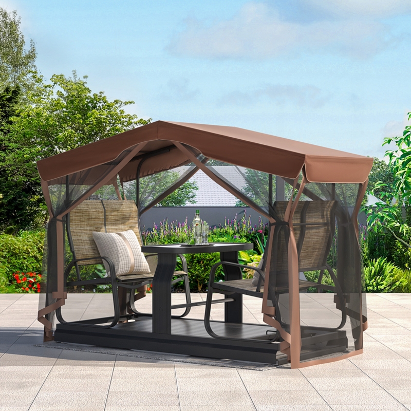 Musheerah Metal Outdoor Glider Chair