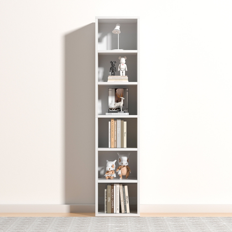 Narielle 71.4"Hx11.8"W 6-Tier Narrow Bookcase