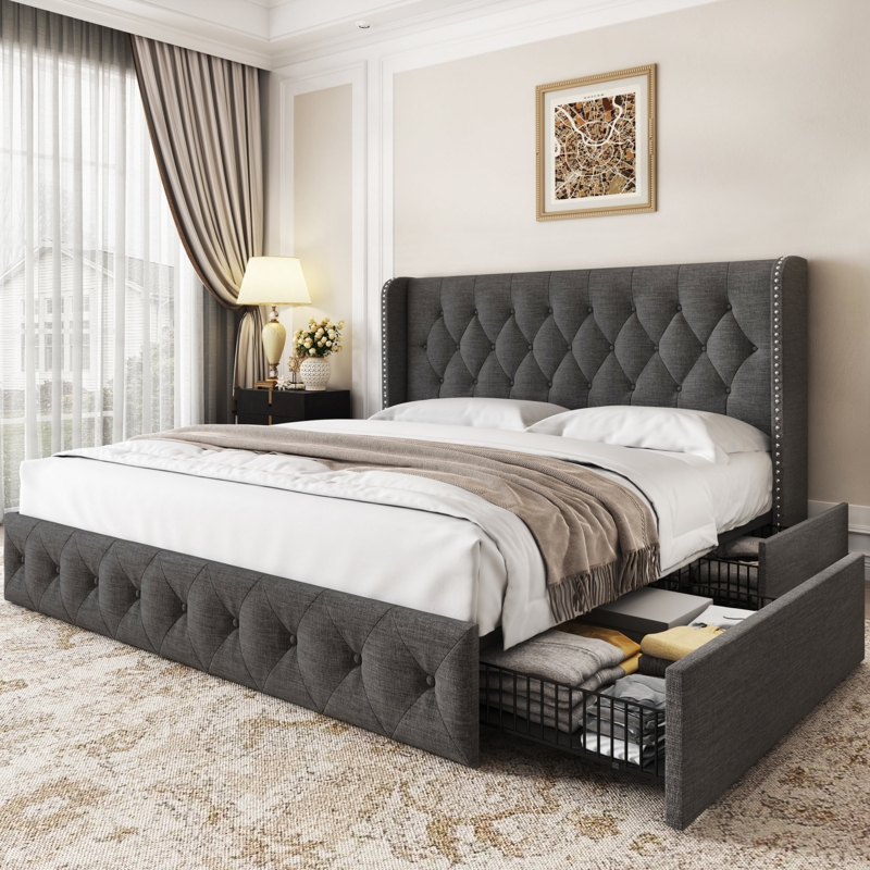 Nathali 40.2" Steel Bed Frame