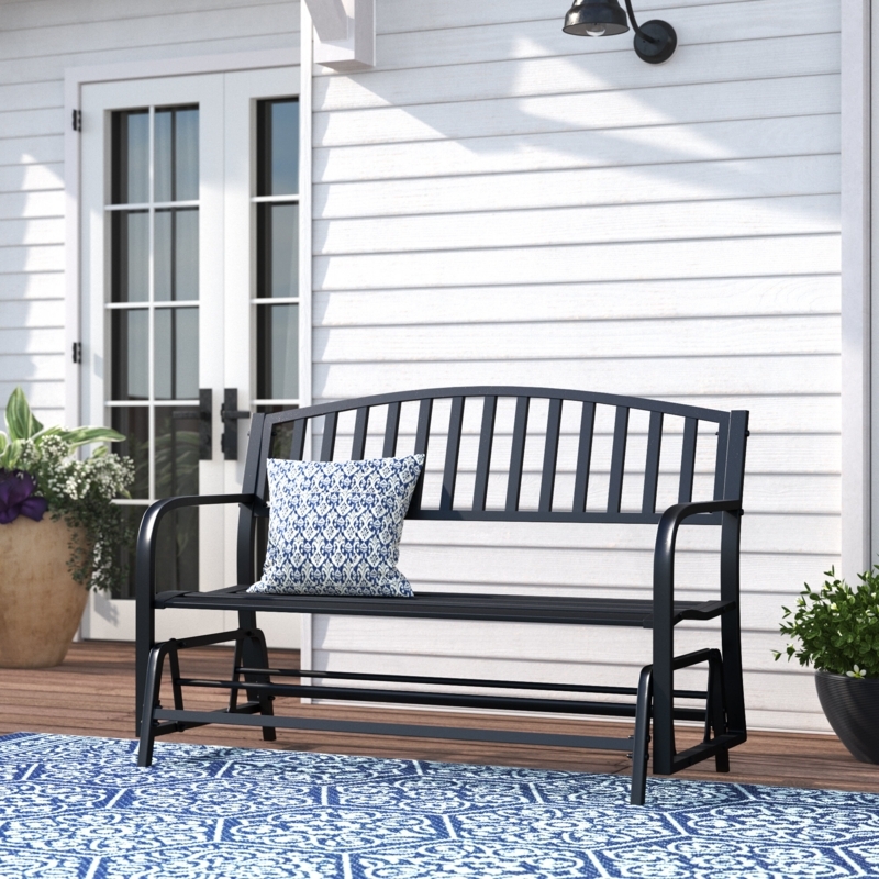 Outdoor Liv Gliding 50" W Steel Outdoor Glider Chair