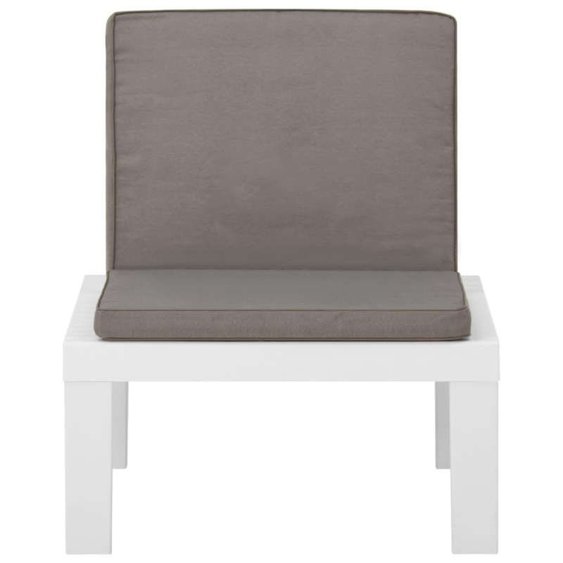 Patio Lounge Chair Outdoor Seating Lawn Chair with Cushion Plastic