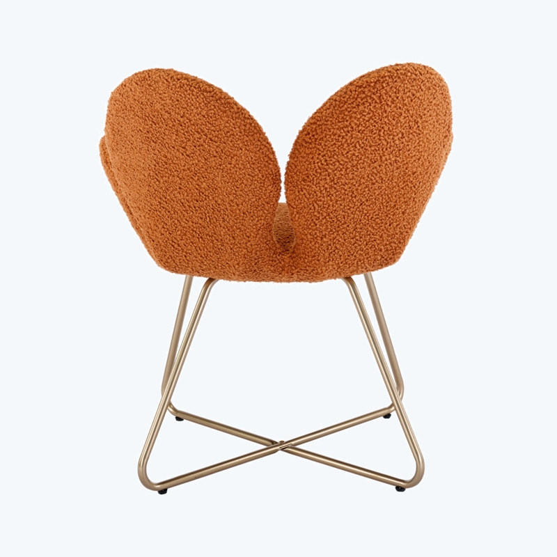 Pavle 26.38'' Wide Upholstered Butterfly Accent Chair with Cross Metal Legs