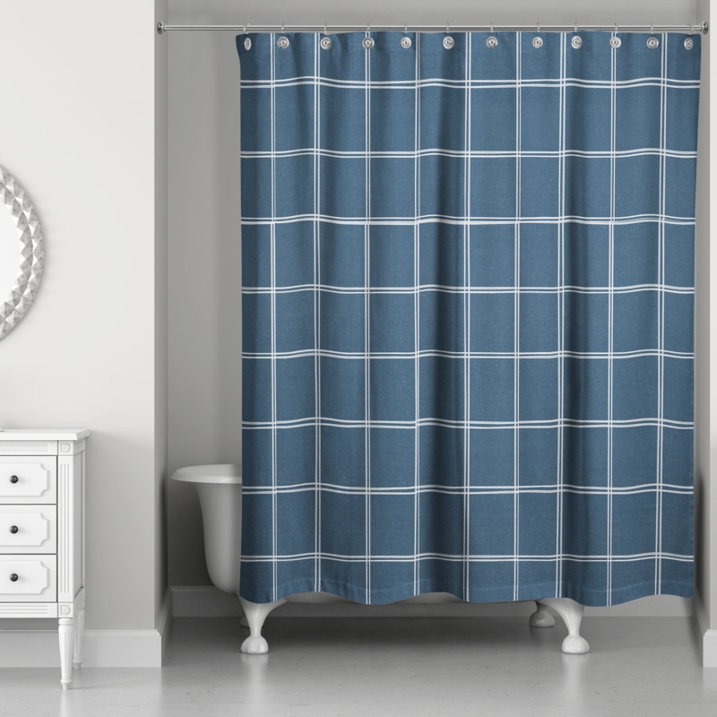 Perine Plaid Single Shower Curtain