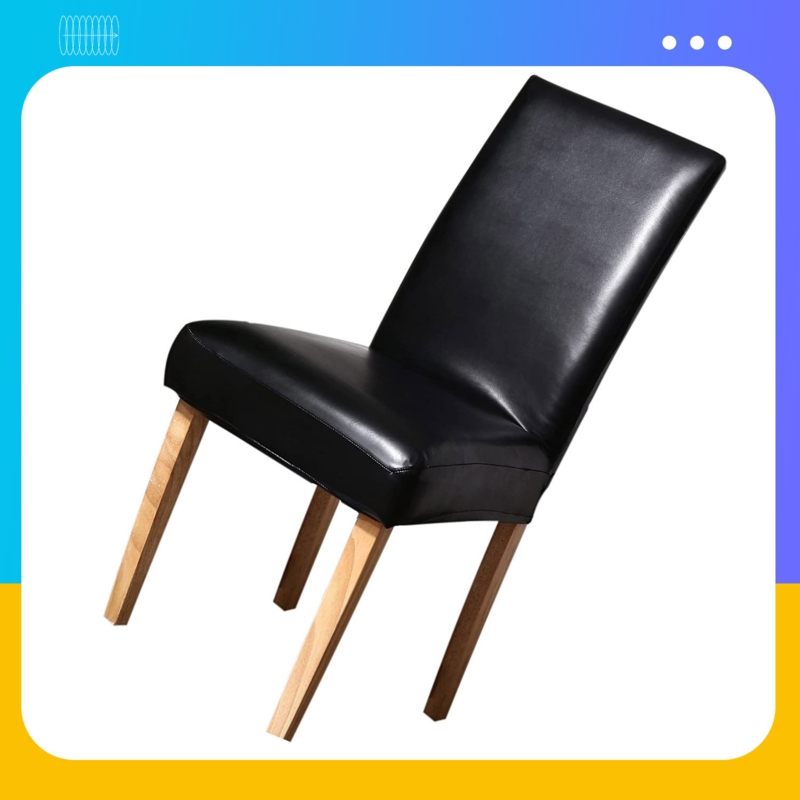 Pu Leather Dining Chair Slipcover
