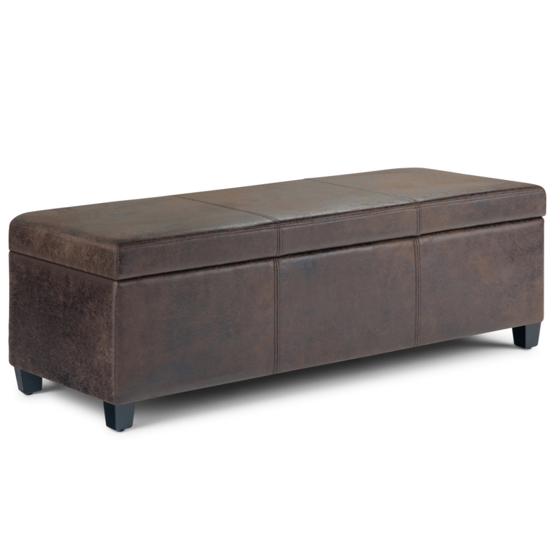 Raemon Faux Leather Storage Ottoman
