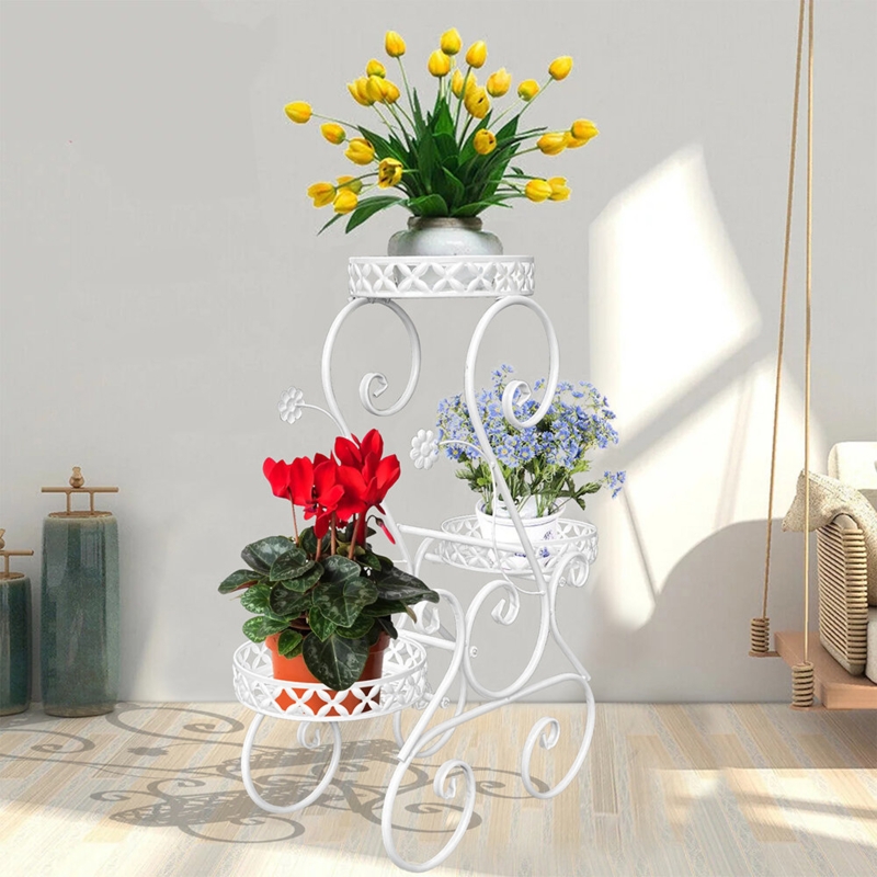 Round Multi-Tiered Plant Stand Indoor Outdoor | Foter