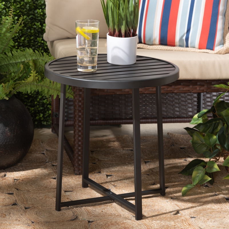 Sadiya Modern Metal Outdoor Side Table