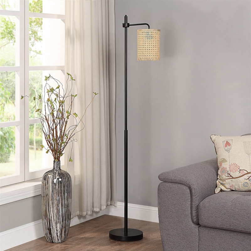 Schiess 62.25'' Black Task/Reading Floor Lamp
