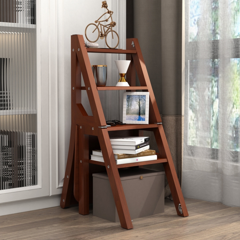 Sengsone  Multifunctional Folding Solid Wood Ladder Chair