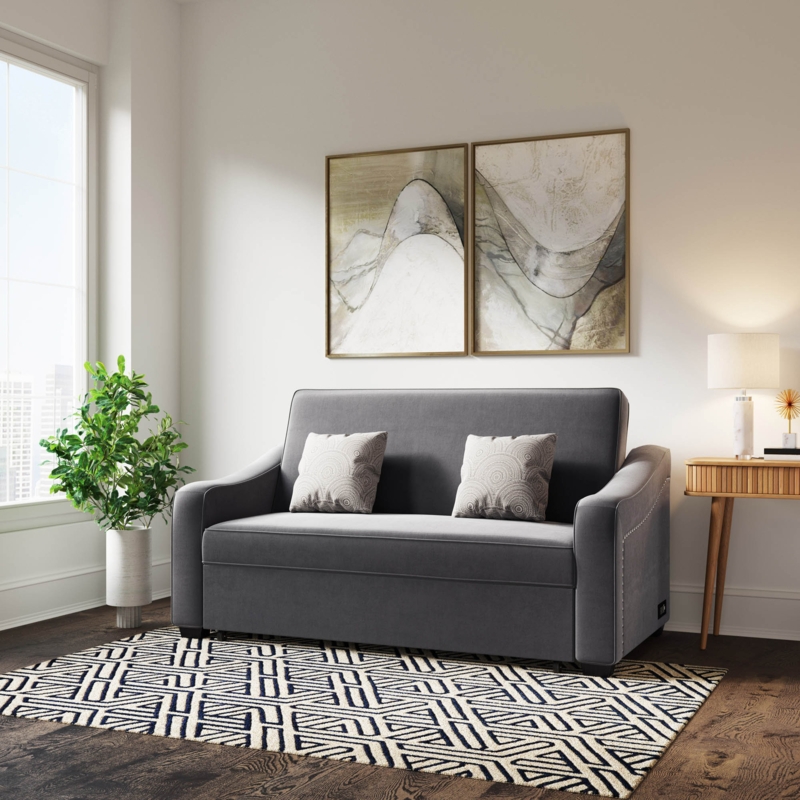 Serta Henson 72.6" Square Arm Convertible Sleeper Sofa