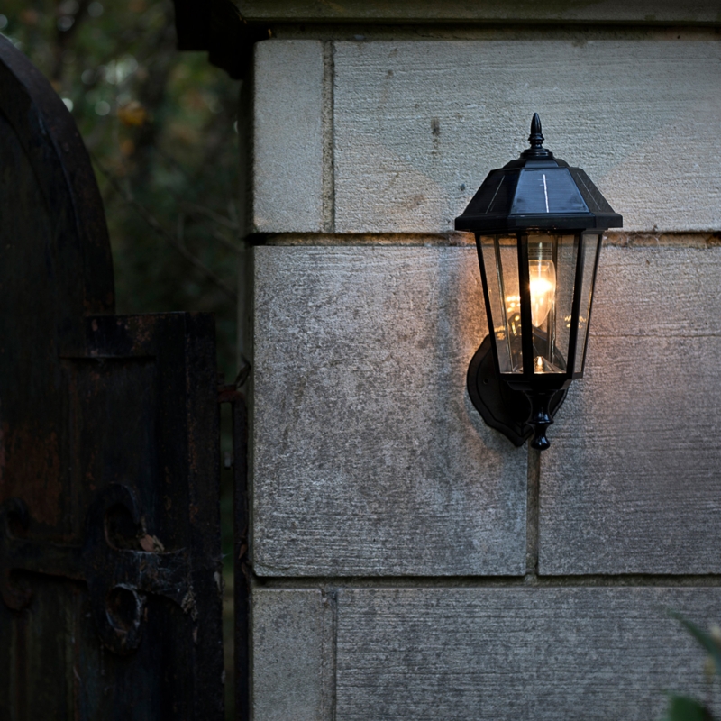 Shackleford Black 15.5" H Solar Powered Fitter, Pier, and Wall Outdoor Light