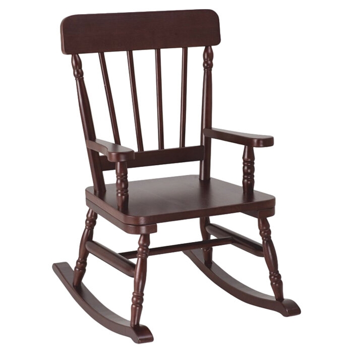 Simply Classic Kids 12'' Wood Rocking Chair and Ottoman