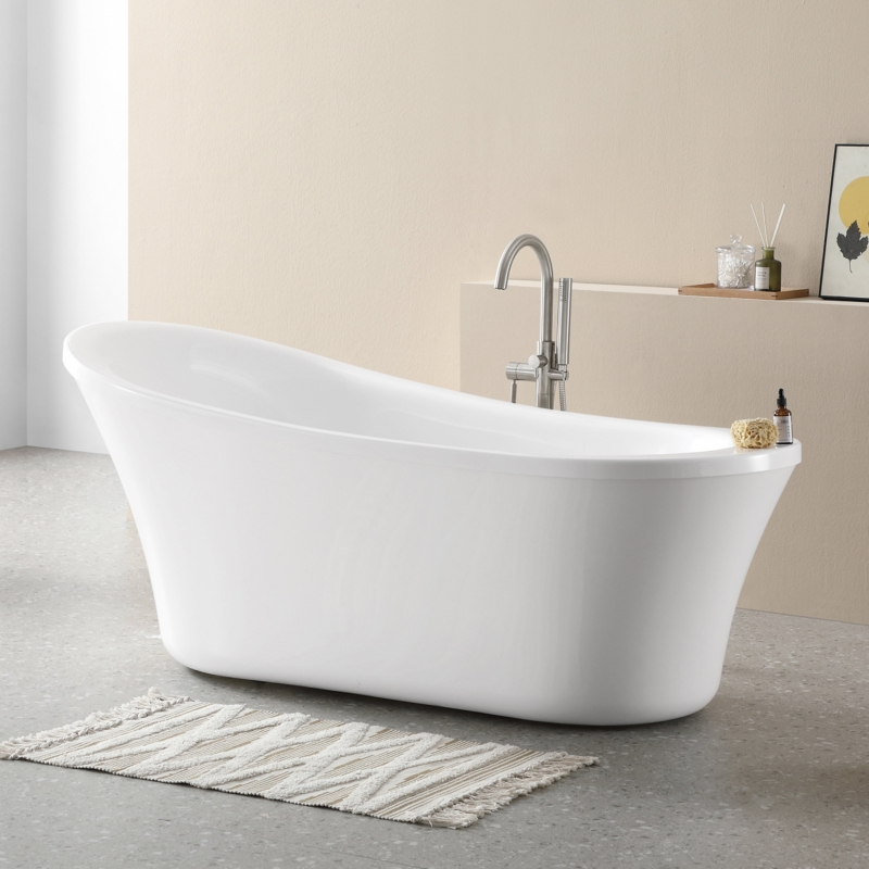 Skylar 70.1'' x 34.3'' Freestanding Soaking Bathtub