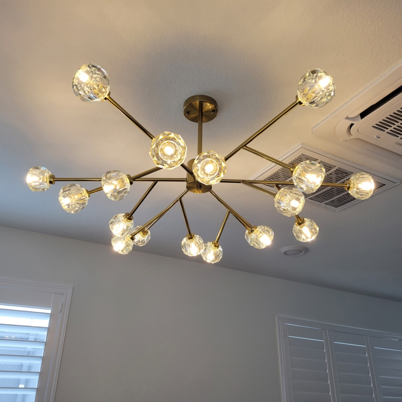 Sputnik 18 - Light Crystal Dimmable Sputnik Sphere Chandelier