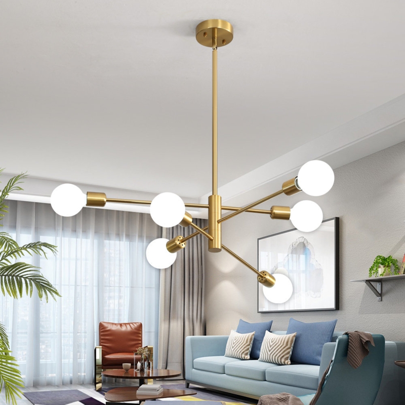 Sputnik Chandelier Mid Century Modern Industrial E26 Pendant Lighting Chandeliers