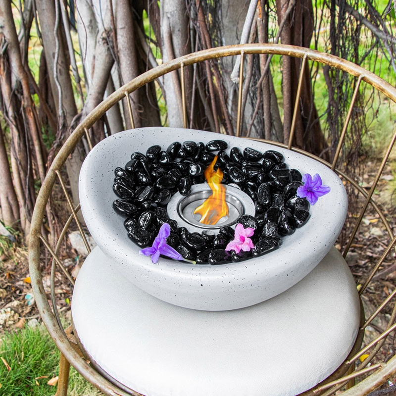 Stone Ethanol Outdoor Tabletop Fireplace