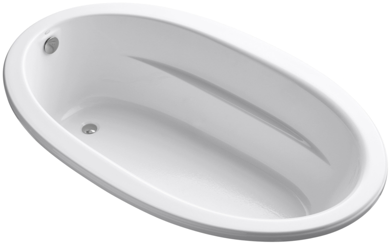 Sunward 72" x 42" Drop in Soaking Acrylic Bathtub