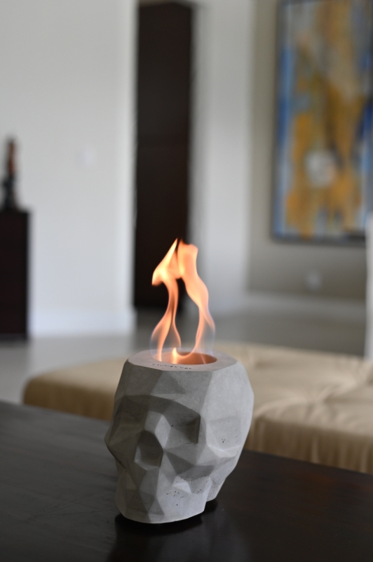 Tabletop Fire Pit Skull
