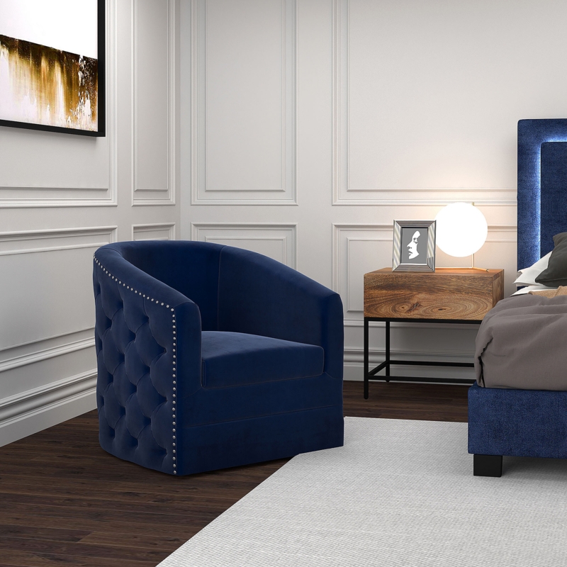 Tantillo Upholstered Swivel Club Chair
