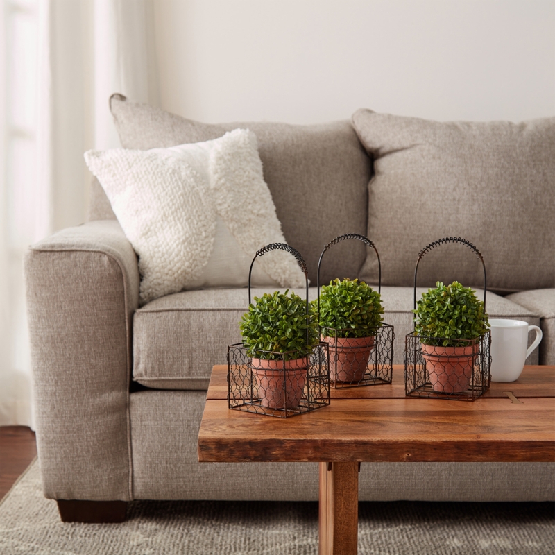 Topiary Life 1 9.5'' Faux Boxwood Topiary in Pot