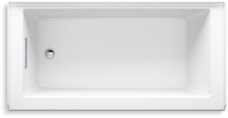 Underscore 60" x 30" Rectangular Alcove Soaking Bathtub with Integral Apron
