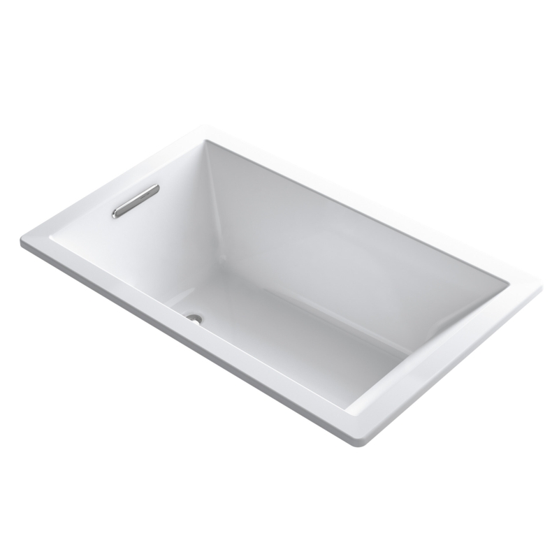 Underscore 60" x 36" Acrylic Drop-In or Undermount Soaking Bathtub with Integral Lumbar Support
