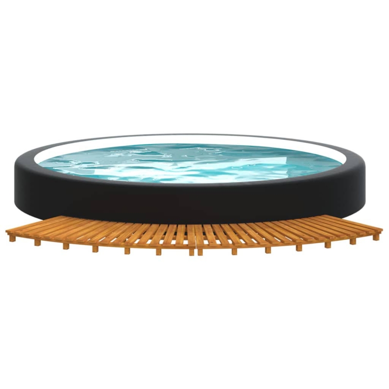 VidaXL 17.7'' D Hot Tub Step in Brown