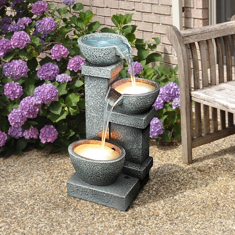 Villa Castle Cascading 3 Bowl Fountain