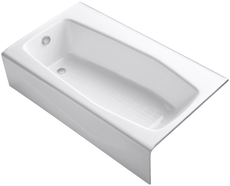 Villager Alcove 60" x 34" Alcove/Tile in Cast Iron Soaking Bathtub