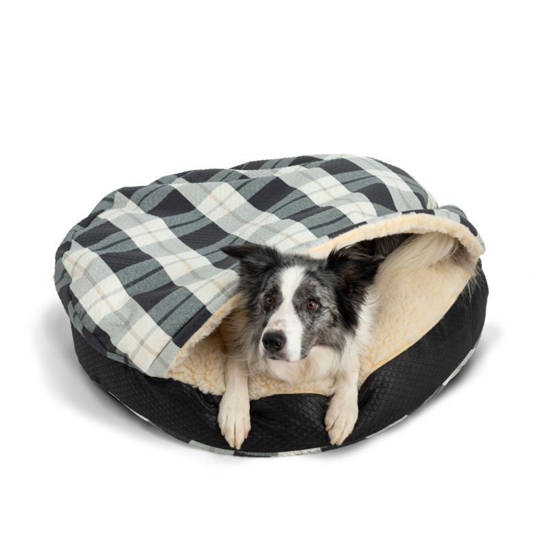 Wag Pool & Patio Cozy Caves Checkered Polyester Pet Bed