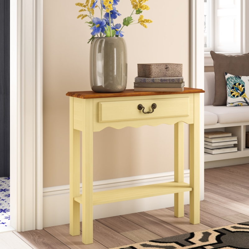 Wilfredo Wave Solid + Manufactured Wood Console Table