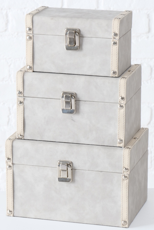 Williford Handmade Faux Leather Decorative Trunk