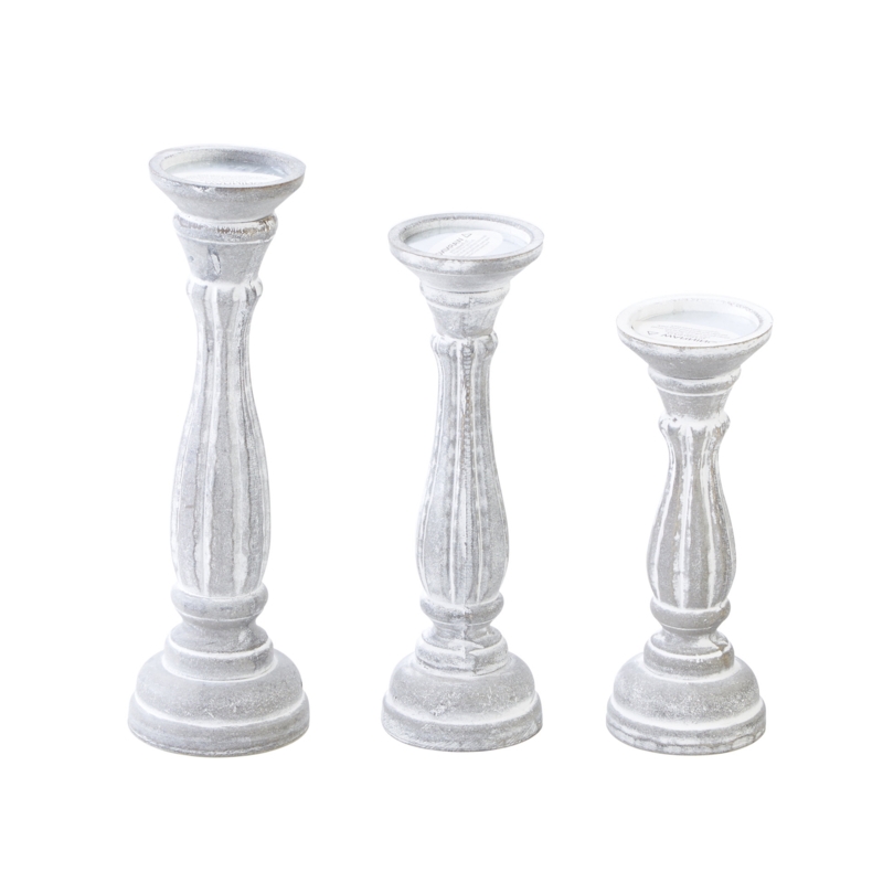 Wood Tabletop Candlestick