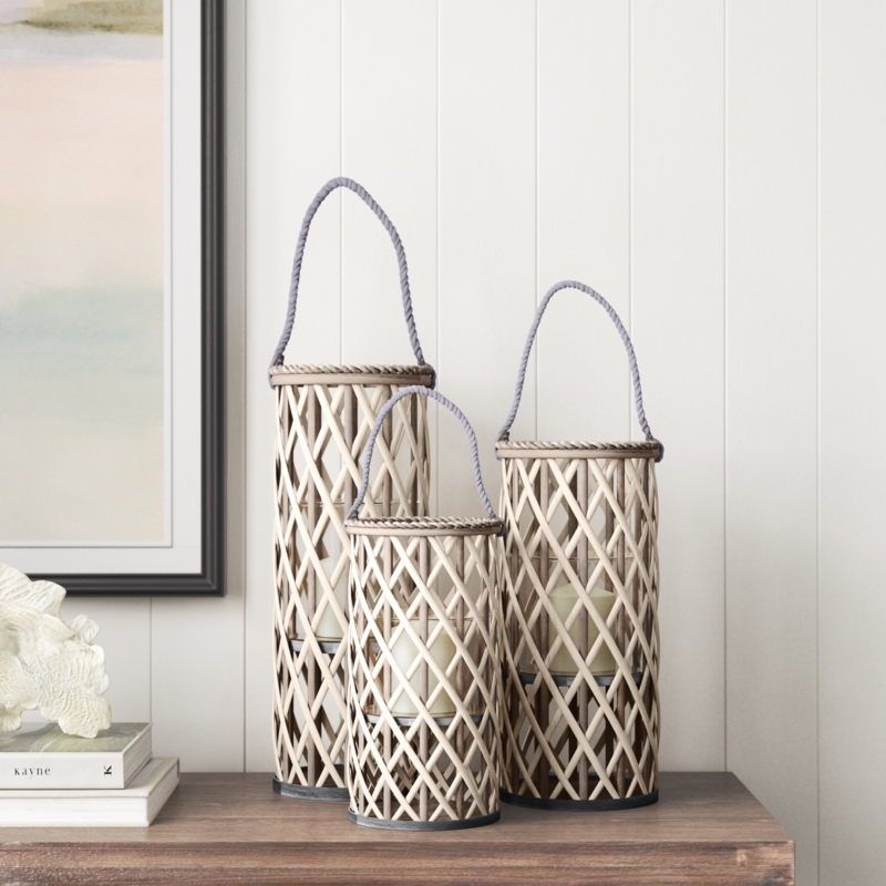 Wood Tabletop Lantern