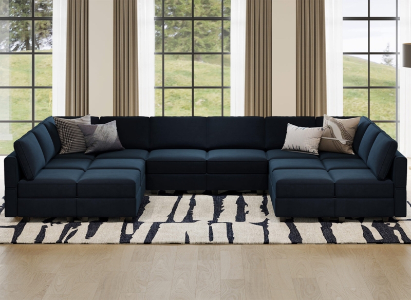 Wylodene 14 - Piece Velvet Reclining Sectional
