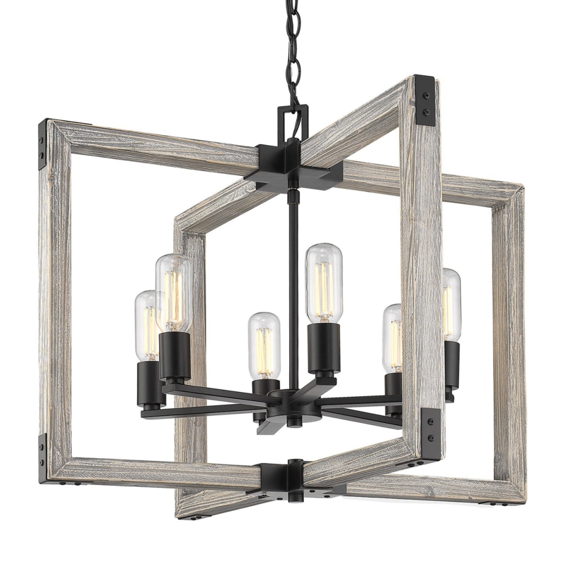Yulia 6 - Light Black Lantern Pendant