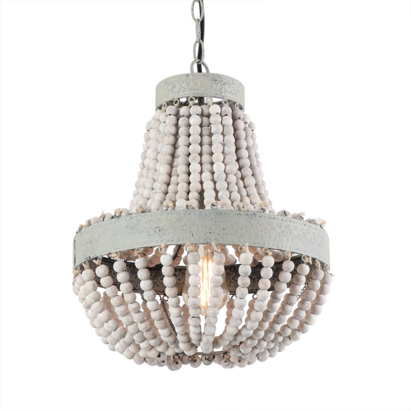 1 - Light Beaded Chandelier Dining Room Lighting Fixture